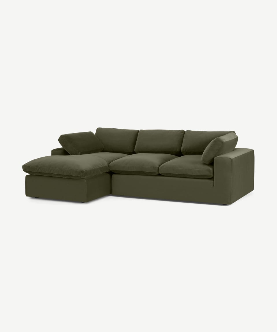 Art Deco Velvet Loveseat — Royal blue velvet
