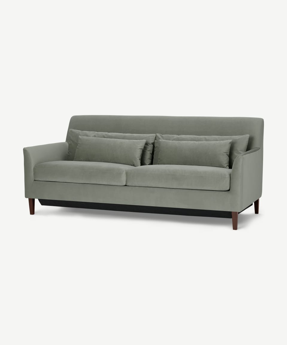 Coastal Slipcovered Linen Sofa — White belgian linen