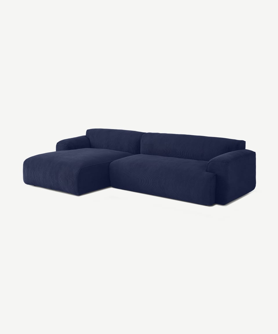 Corduroy Modular Sofa Bed — Olive green corduroy