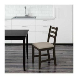 Dark Wood Ladderback Dining Chair — hardwood