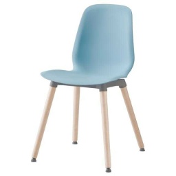 Light Blue Modern Eames-Style Chair — Light blue beech