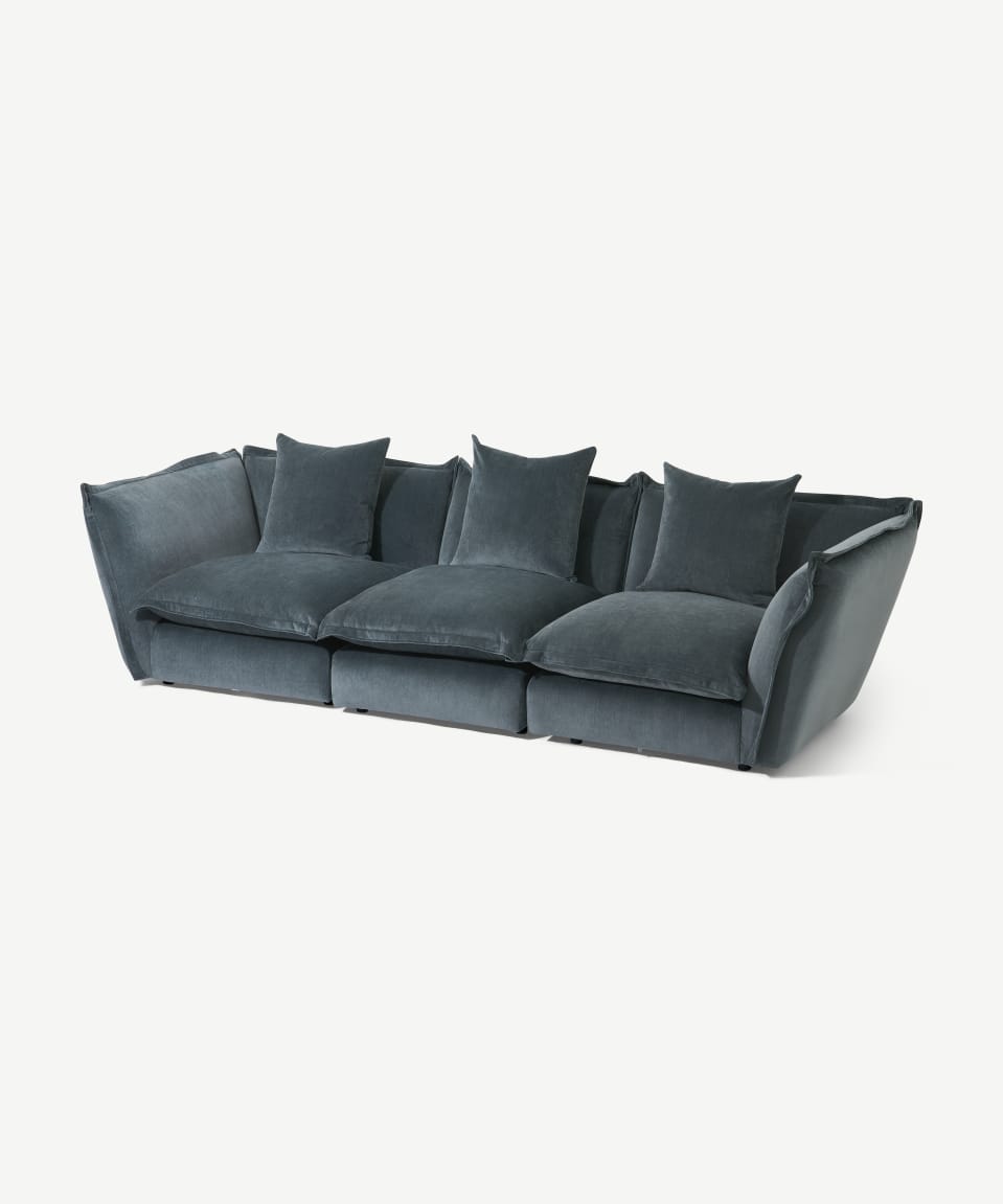 Rustic Leather Reclining Sofa — Brown faux leather