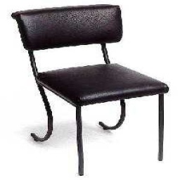 Simple Black Metal Frame Chair — Black steel
