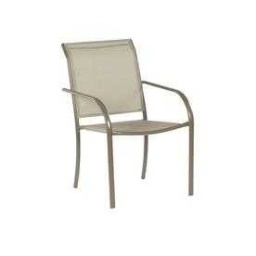 Tan Mesh Outdoor Patio Chair — Tan aluminium